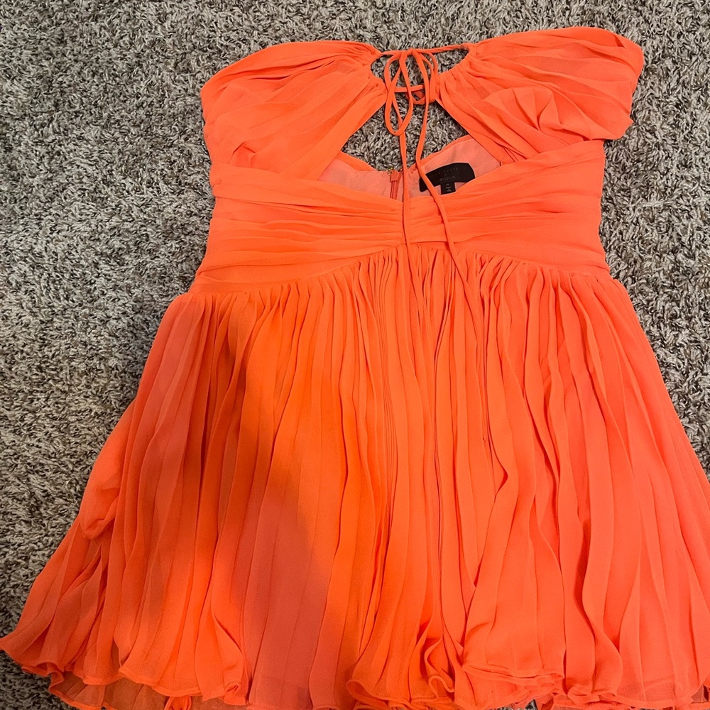 Michael Costello Bold Orange Dress - image 1